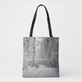 Een pad door het betoverde winterbos tote bag (Voorkant)