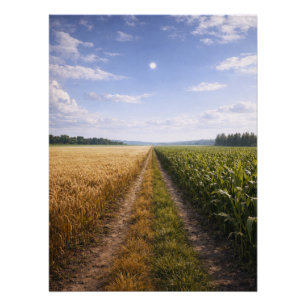 Eén pad vooruit – Minimalistisch symbolisch landsc Perfect Poster