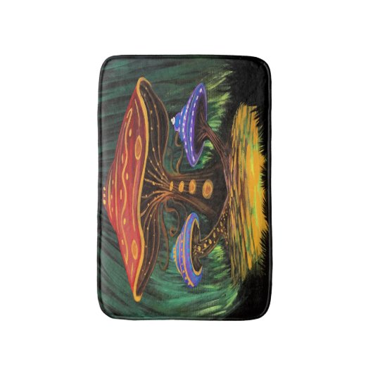 Een paddenstoelwereld badmat (Voorkant Verticaal)