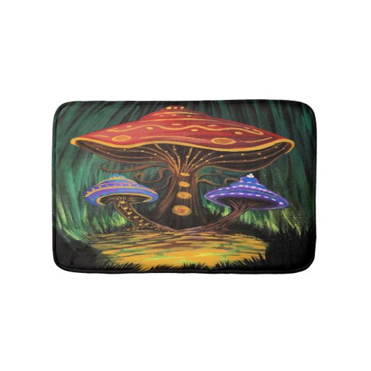 Een paddenstoelwereld badmat (Voorkant)