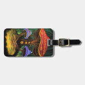 Een paddenstoelwereld bagagelabel (Voorkant horizontaal)