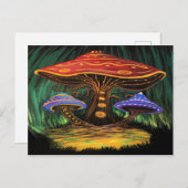 Een paddenstoelwereld briefkaart (Voorkant / Achterkant)