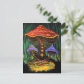 Een paddenstoelwereld briefkaart (Staand voorkant)