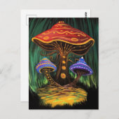 Een paddenstoelwereld briefkaart (Voorkant / Achterkant)