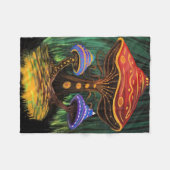 Een paddenstoelwereld fleece deken (Voorkant (Horizontaal))