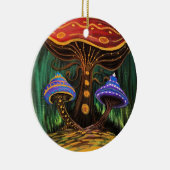 Een paddenstoelwereld keramisch ornament (Rechts)