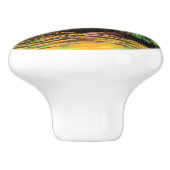 Een paddenstoelwereld keramische knop (Zijkant)