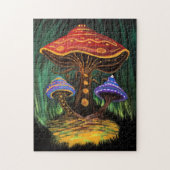 Een paddenstoelwereld legpuzzel (Verticaal)