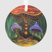 Een paddenstoelwereld ornament (achterkant)