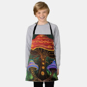 Een paddenstoelwereld schort (Gedragen)