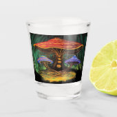 Een paddenstoelwereld shot glas (Voorkant)