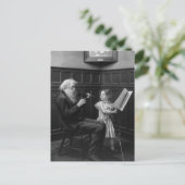 Een pagina-turner, begin jaren 1900 briefkaart (Staand voorkant)