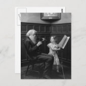 Een pagina-turner, begin jaren 1900 briefkaart (Voorkant / Achterkant)