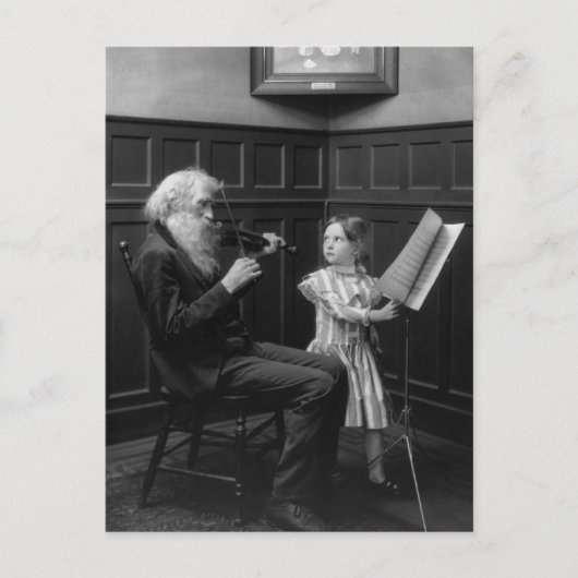 Een pagina-turner, begin jaren 1900 briefkaart (Voorkant)