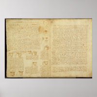 Een pagina van de Codex Leicester, 1508-12