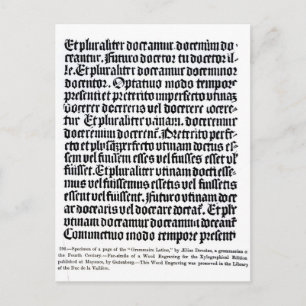 Een pagina van de "Grammaire Latine" Briefkaart