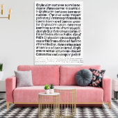 Een pagina van de "Grammaire Latine" Canvas Afdruk (Insitu (Woonkamer))