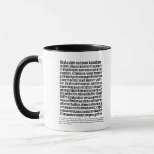 Een pagina van de "Grammaire Latine" Mok