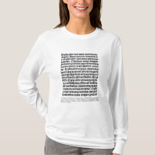 Een pagina van de "Grammaire Latine" T-shirt