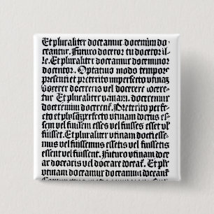 Een pagina van de "Grammaire Latine" Vierkante Button 5,1 Cm