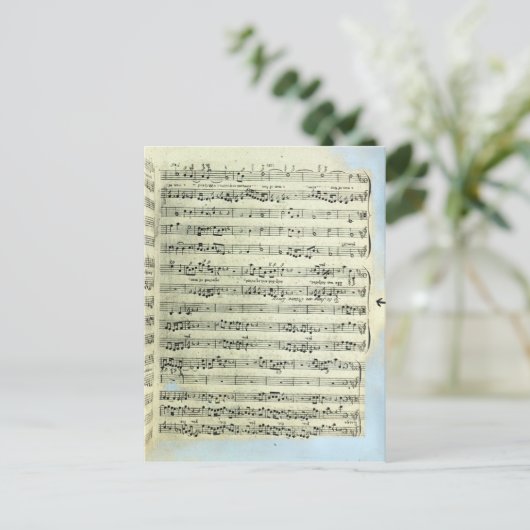 Een pagina van één van de enige twee exemplaren briefkaart (Staand voorkant)