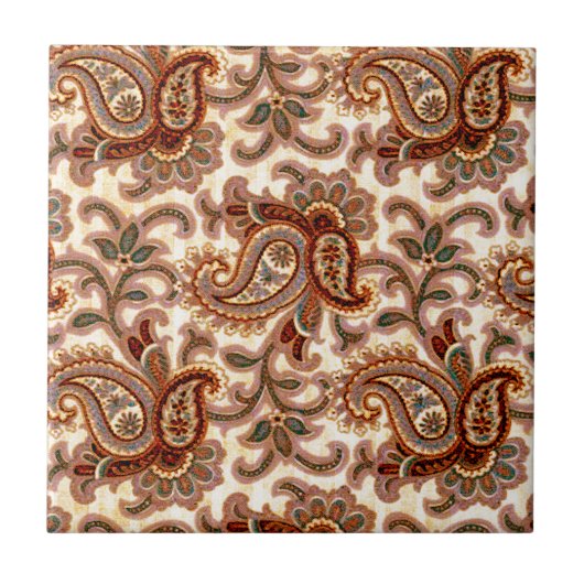 Een Paisley Pattern 2 Tegeltje (Voorkant)
