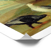 Een pakje, Doves, Kippen en een pakje in een Park Poster (Hoek)