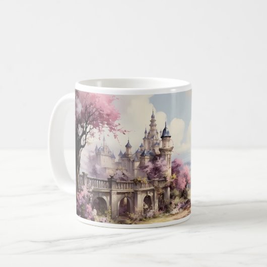 Een paleis in Waterverf stijl Koffiemok (Voorkant links)