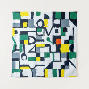 Een paletkeukenschilderij; Abstract rasterschilder Wandkleed