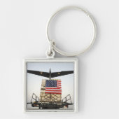 Een pallet met humanitaire hulpgoederen sleutelhanger (Voorkant)