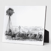 Een palmboom die naar het Hyde Park wordt vervoerd Fotoplaat (Zijkant)