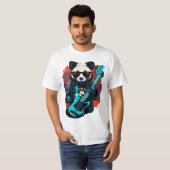 Een panda die gitaar speelt t-shirt (Voorkant volledig)
