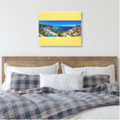 Een panorama van Avalon op Catalina Island Canvas Afdruk (Insitu (Slaapkamer))