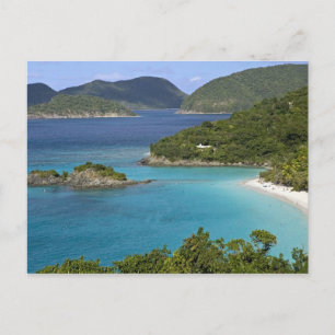 Een panorama van Caneel Bay vanaf een weg bij St. Briefkaart