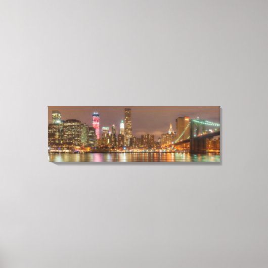 Een panorama van de skyline van New York City Canvas Afdruk (Voorkant)