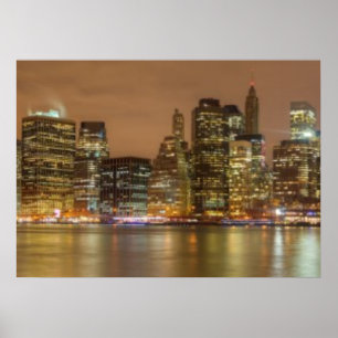 Een panorama van de skyline van New York City Poster