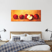 Een panorama van rode appels op een rij canvas afdruk (Insitu (Slaapkamer))
