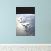 Een panoramisch uitzicht van het eiland Hispaniola Canvas Afdruk (Insitu (Houten vloer))