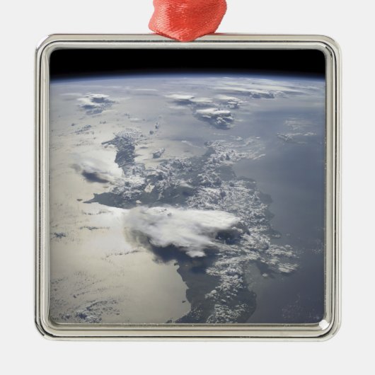 Een panoramisch uitzicht van het eiland Hispaniola Metalen Ornament (Voorkant)