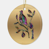 Een pap in een goudversiering van peren keramisch ornament (Links)