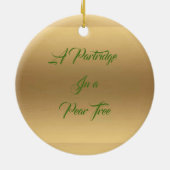 Een pap in een goudversiering van peren keramisch ornament (Achterkant)