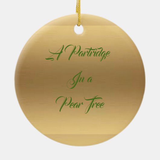 Een pap in een goudversiering van peren keramisch ornament (Achterkant)