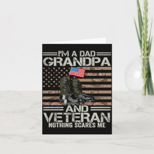 Een papa opa en veteraan camouflage vlag vaders kaart