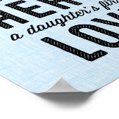Een papa typografie afdruk poster (Hoek)