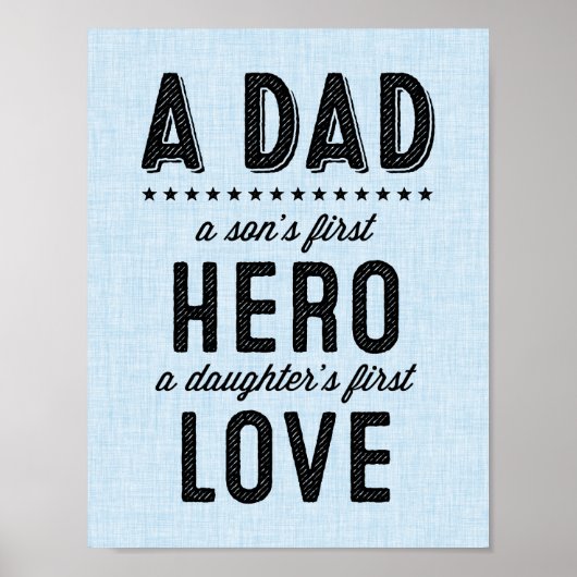 Een papa typografie afdruk poster (Voorkant)