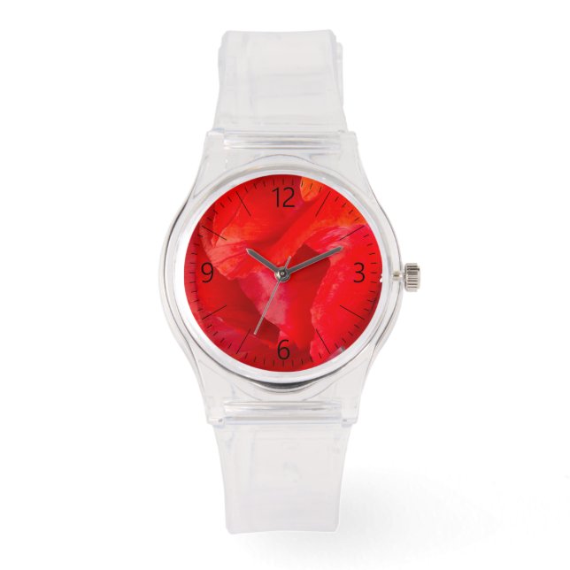 Eén papaver horloge (Voorkant)