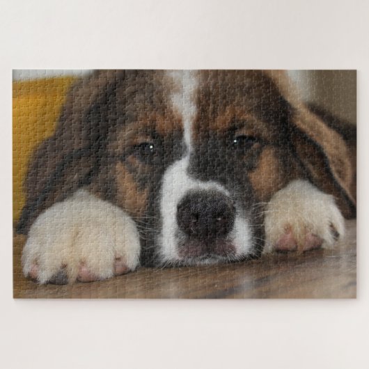 Een papaverhond legpuzzel (Horizontaal)