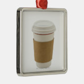 Een papieren koffiebeker metalen ornament (Rechts)
