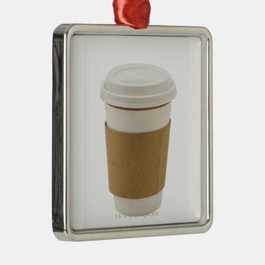 Een papieren koffiebeker metalen ornament (Rechts)