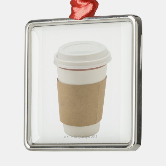 Een papieren koffiebeker metalen ornament (Links)